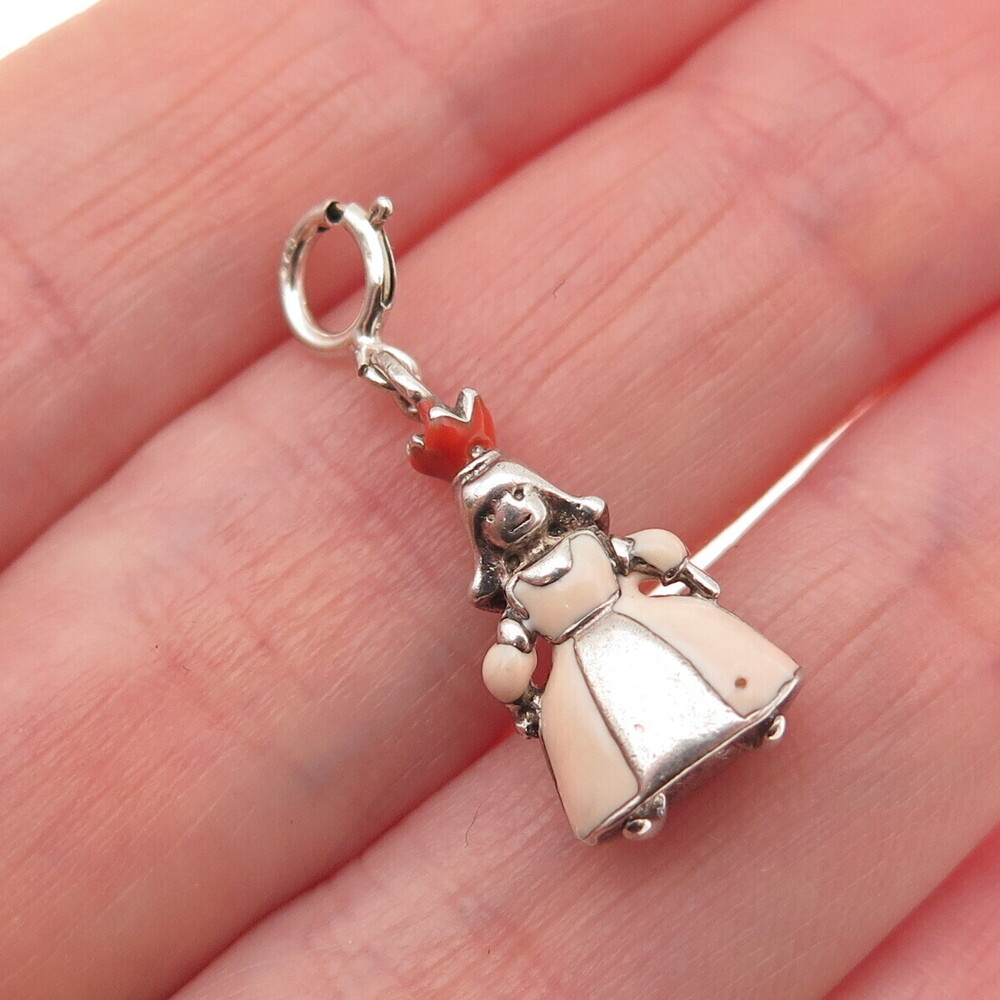 Thomas Sabo Sterling Silver Vintage Enamel Princess Spring Ring Charm Pendant